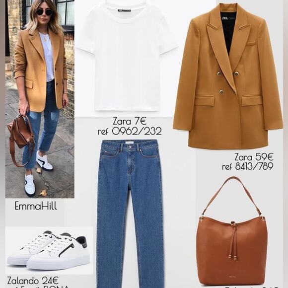 NWOT Zara Double Breasted Long Camel Color Blazer. Blogger fave. - Picture 5 of 13